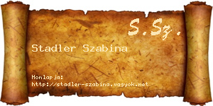 Stadler Szabina névjegykártya